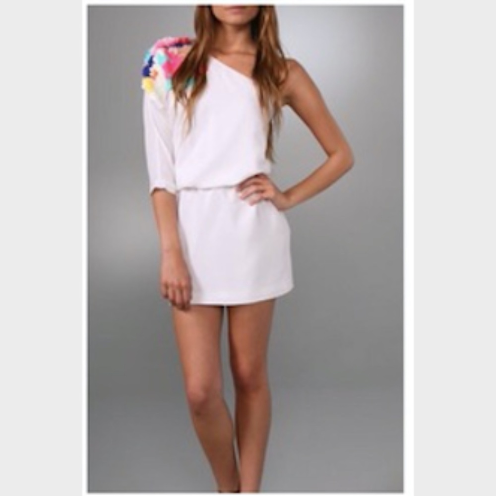 Tibi One Shoulder Sequin Dress